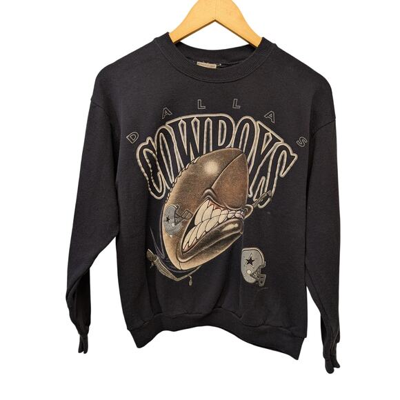 Vintage Dallas Cowboys Boys Graphic Sweatshirt Football‎ Navy Blue Artex - Picture 1 of 5